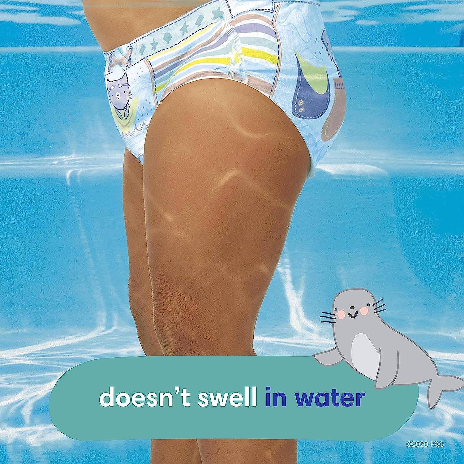 Pampers Splashers Swim Diapers - Size S, 20 Count, Gap-Free Disposable Baby Swim Pants - Image 3